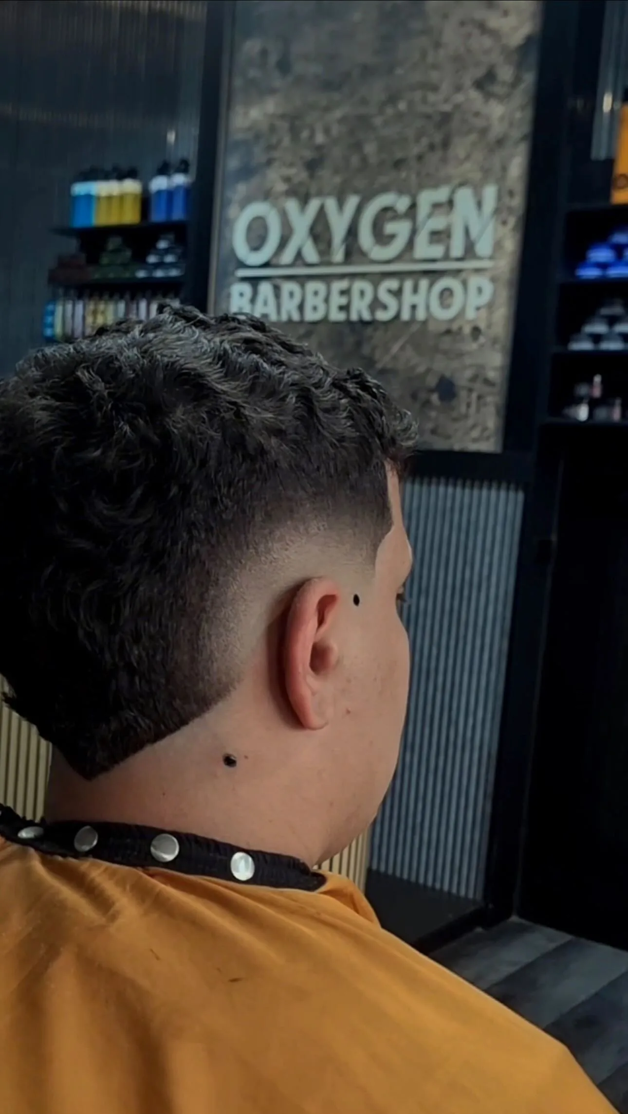 Curly top and skin fade